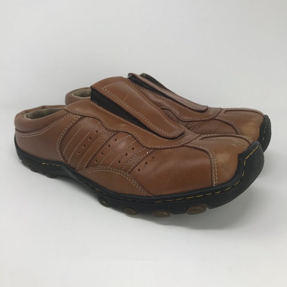 Dr. Martens 8B02 Brown Leather Mules Clogs Loafers
